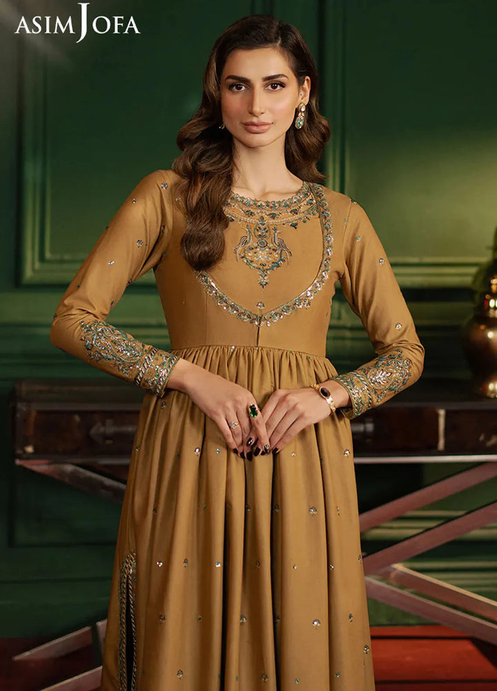 Asim Jofa Embroidered Boski Silk Suits Unstitched 2 Piece AJ25PF AJPF-20 - Festive Collection