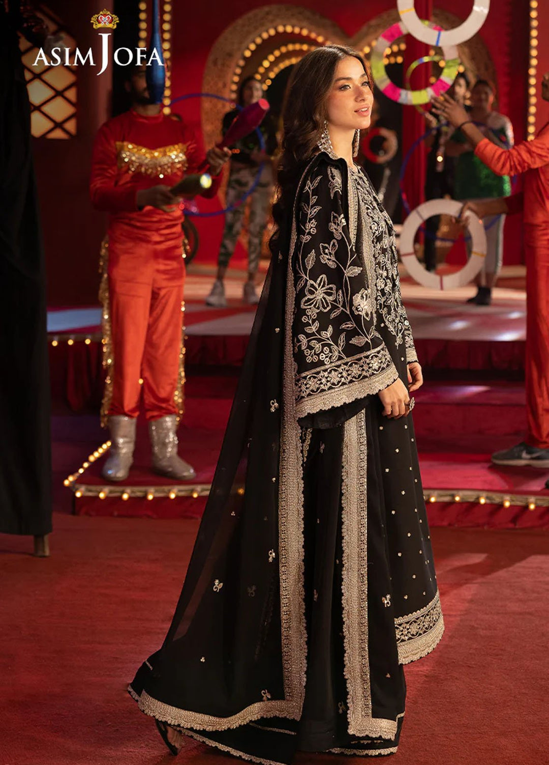 Asim Jofa Embroidered Boski Silk Suits Unstitched 3 Piece AJ25LD AJLLF-03 - Festive Collection