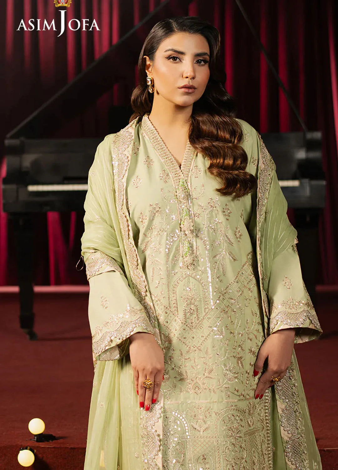 Asim Jofa Embroidered Boski Silk Suits Unstitched 3 Piece AJ25PF AJPF-22 - Festive Collection