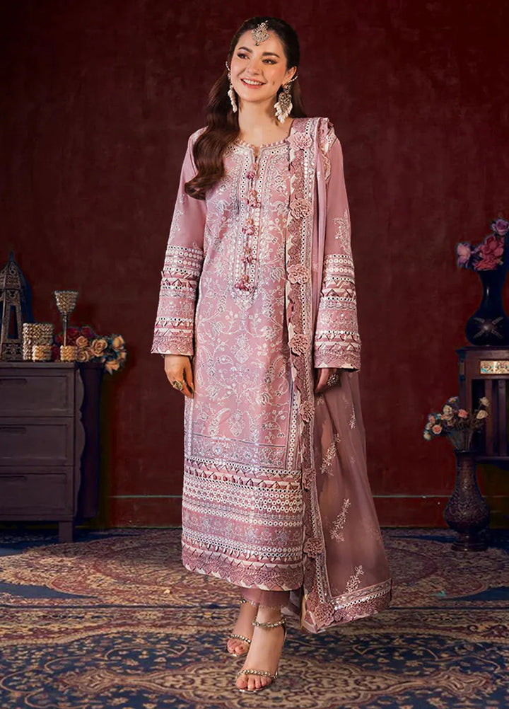 Asim Jofa Embroidered Cambric Suits Unstitched 3 Piece AJ24LE AJFILE-02 - Fall Collection