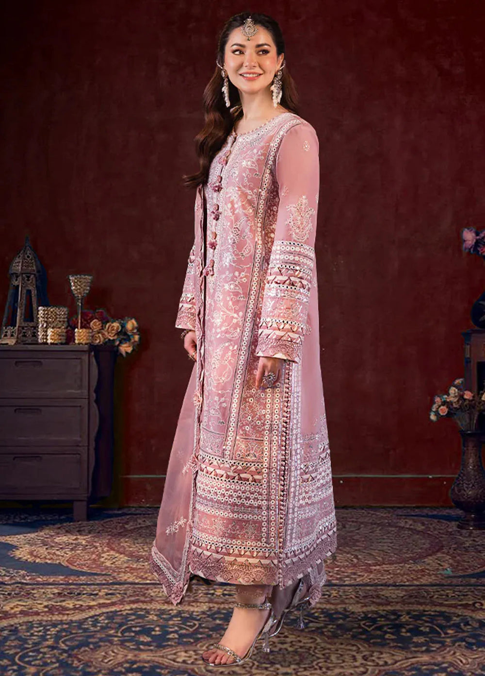 Asim Jofa Embroidered Cambric Suits Unstitched 3 Piece AJ24LE AJFILE-02 - Fall Collection