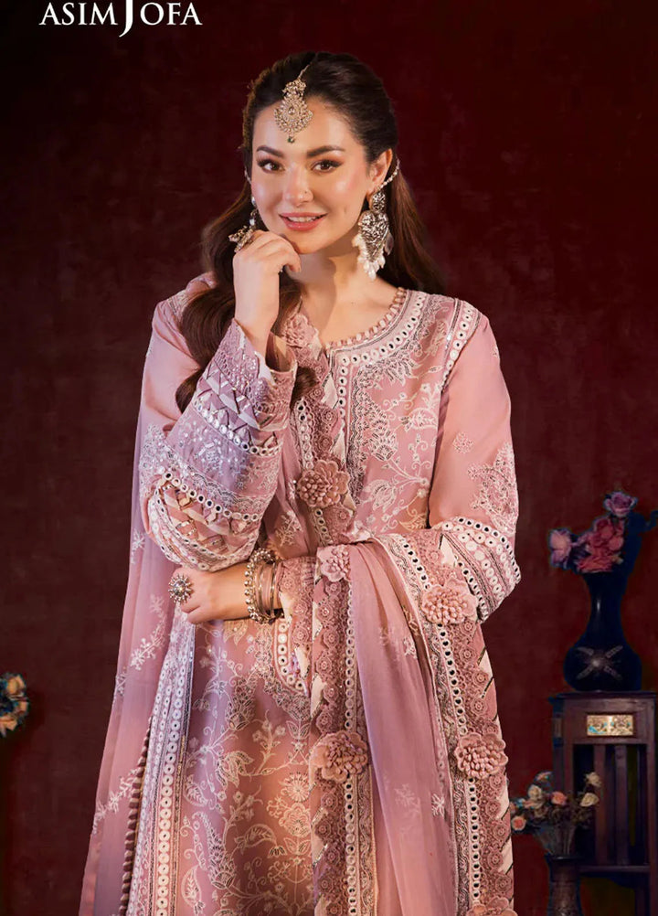 Asim Jofa Embroidered Cambric Suits Unstitched 3 Piece AJ24LE AJFILE-02 - Fall Collection