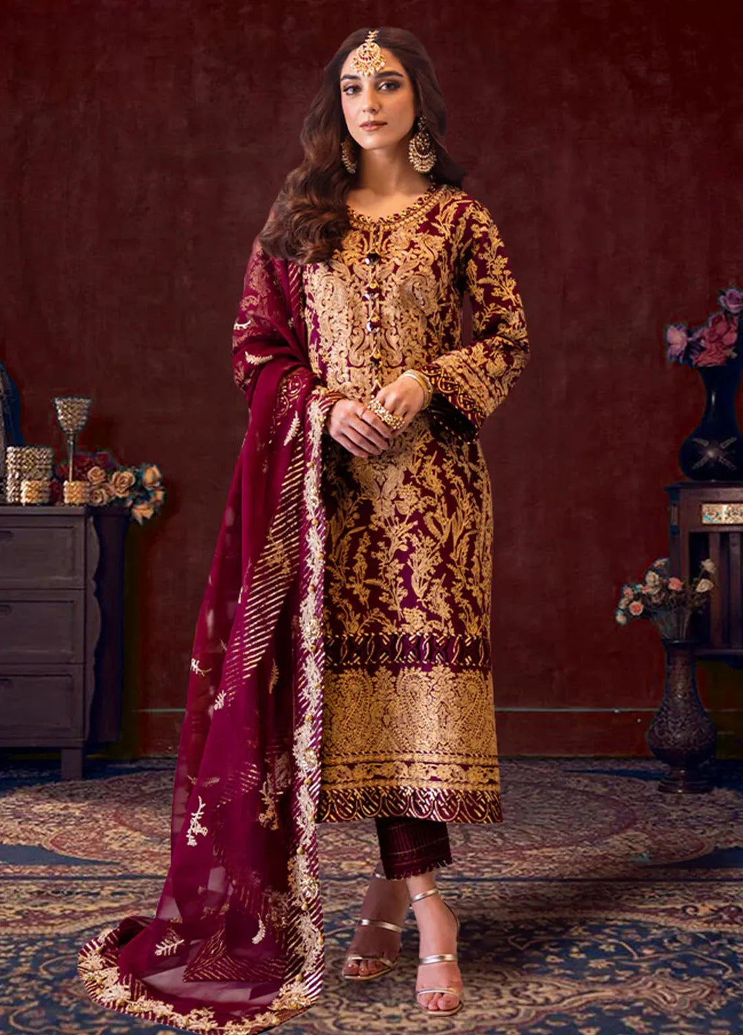 Asim Jofa Embroidered Cambric Suits Unstitched 3 Piece AJ24LE AJFILE-03 - Fall Collection