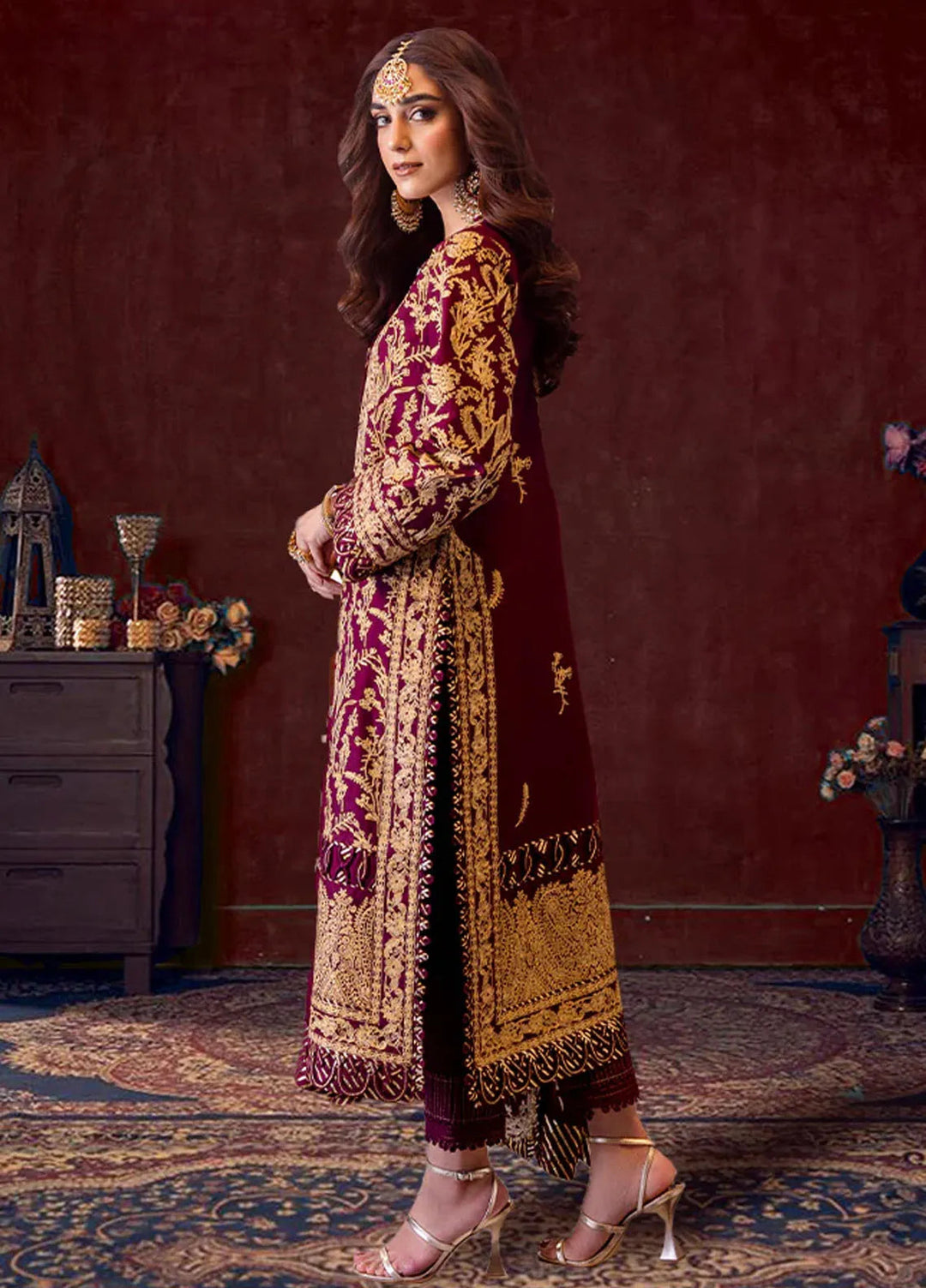 Asim Jofa Embroidered Cambric Suits Unstitched 3 Piece AJ24LE AJFILE-03 - Fall Collection