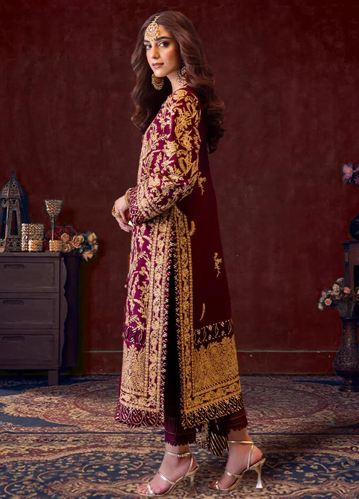 Asim Jofa Embroidered Cambric Suits Unstitched 3 Piece AJ24LE AJFILE-03 - Fall Collection