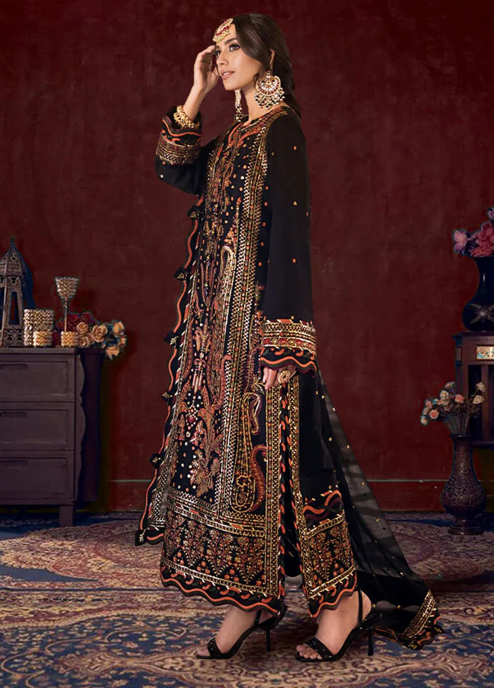 Asim Jofa Embroidered Cambric Suits Unstitched 3 Piece AJ24LE AJFILE-05 - Fall Collection