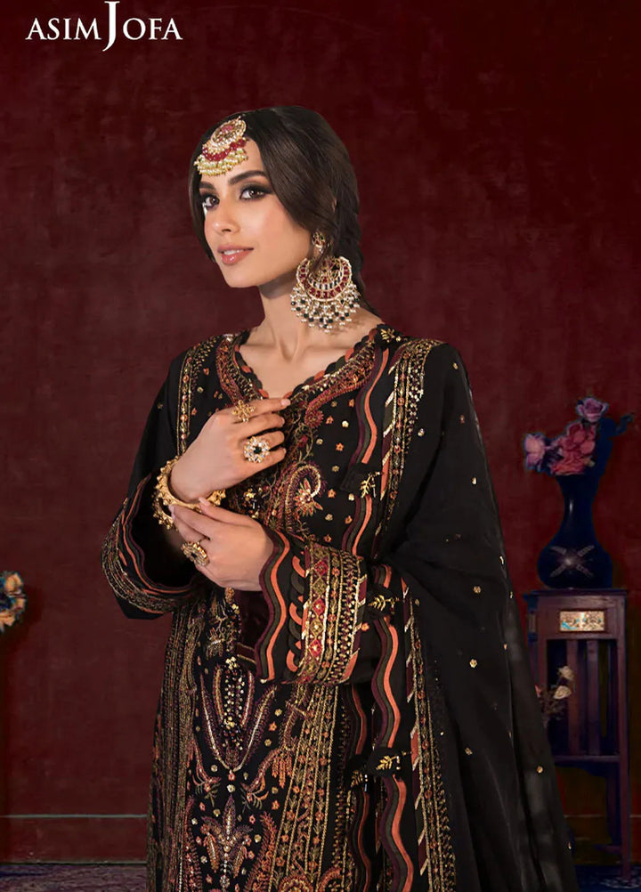 Asim Jofa Embroidered Cambric Suits Unstitched 3 Piece AJ24LE AJFILE-05 - Fall Collection