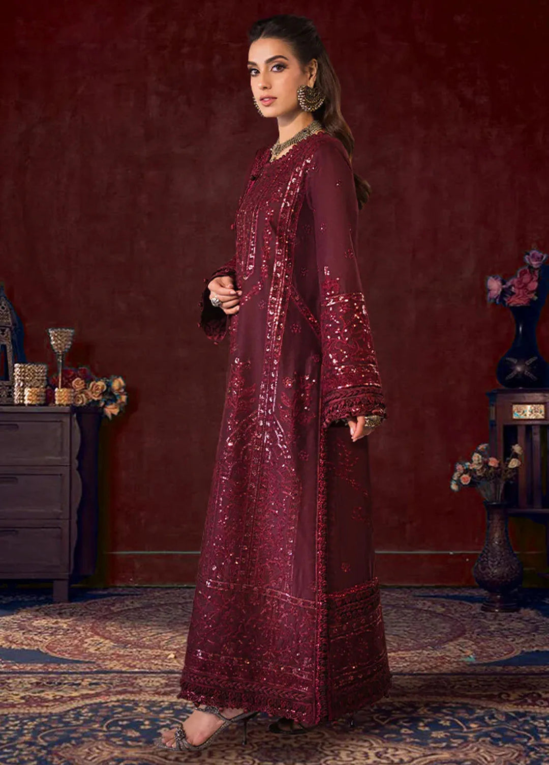Asim Jofa Embroidered Cambric Suits Unstitched 3 Piece AJ24LE AJFILE-09 - Fall Collection