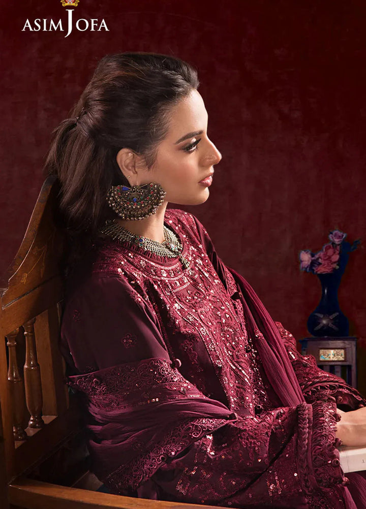 Asim Jofa Embroidered Cambric Suits Unstitched 3 Piece AJ24LE AJFILE-09 - Fall Collection