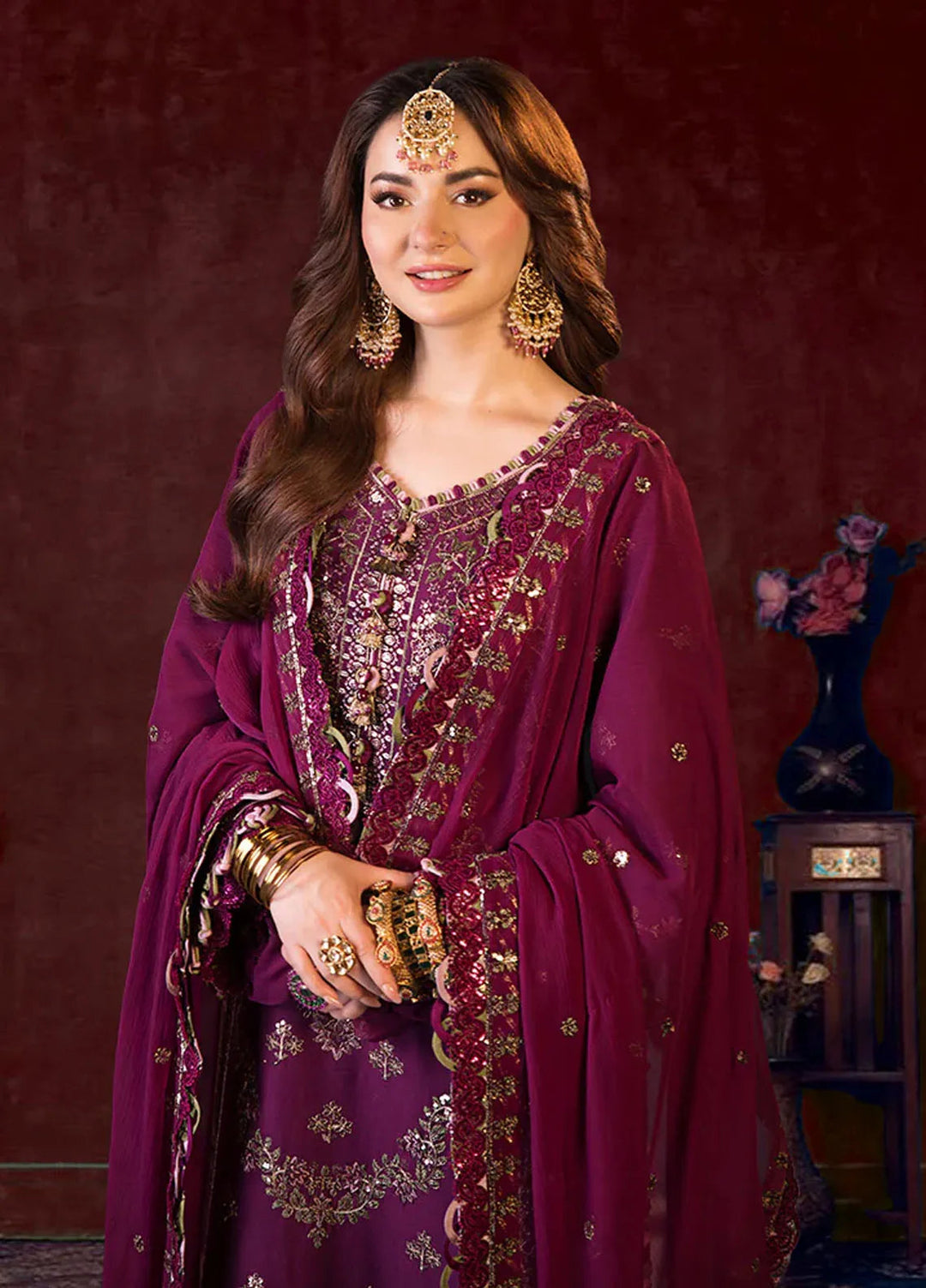 Asim Jofa Embroidered Cambric Suits Unstitched 3 Piece AJ24LE AJFILE-11 - Fall Collection