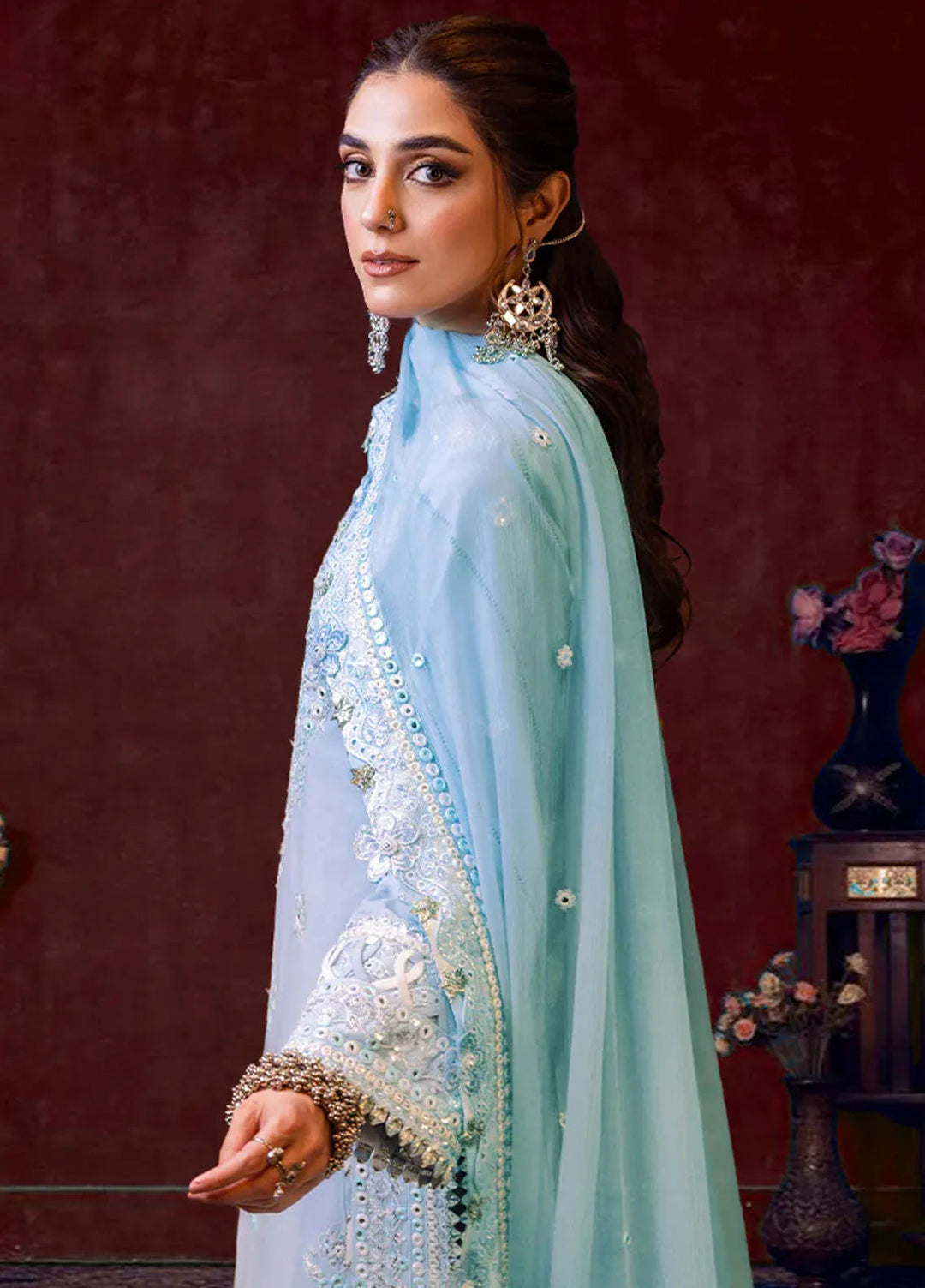 Asim Jofa Embroidered Cambric Suits Unstitched 3 Piece AJ24LE AJFILE-12 - Fall Collection