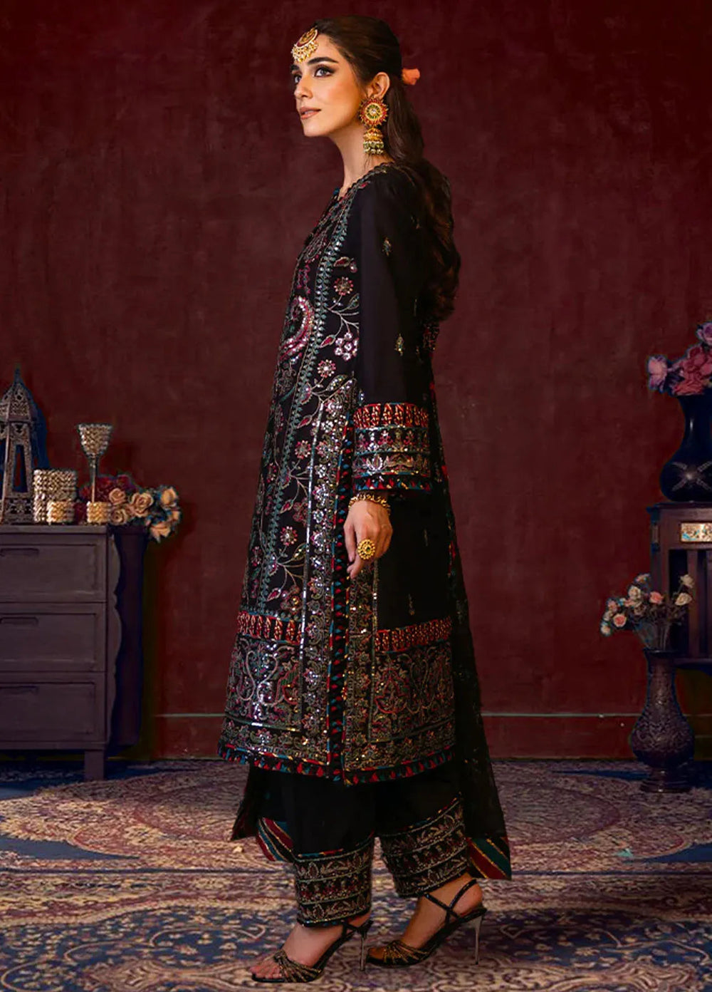 Asim Jofa Embroidered Cambric Suits Unstitched 3 Piece AJ24LE AJFILE-14 - Fall Collection