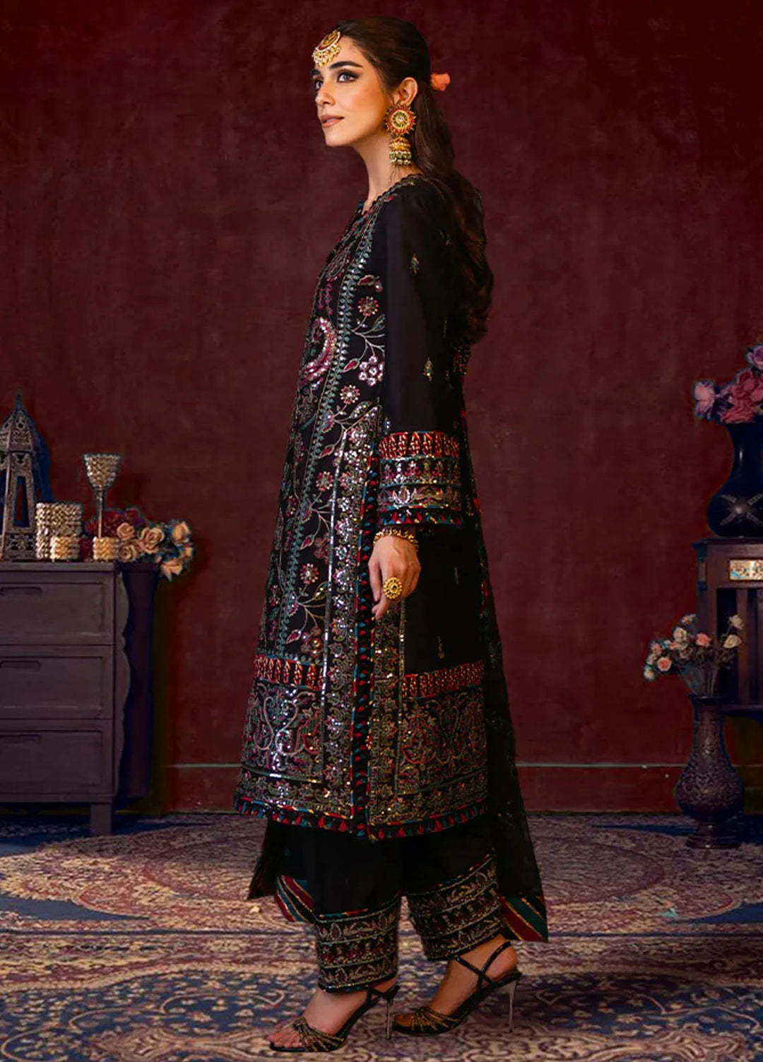 Asim Jofa Embroidered Cambric Suits Unstitched 3 Piece AJ24LE AJFILE-14 - Fall Collection