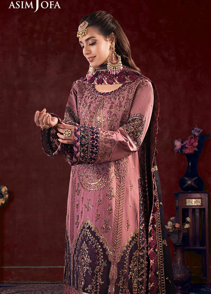 Asim Jofa Embroidered Cambric Suits Unstitched 3 Piece AJ24LE AJFILE-22 - Fall Collection