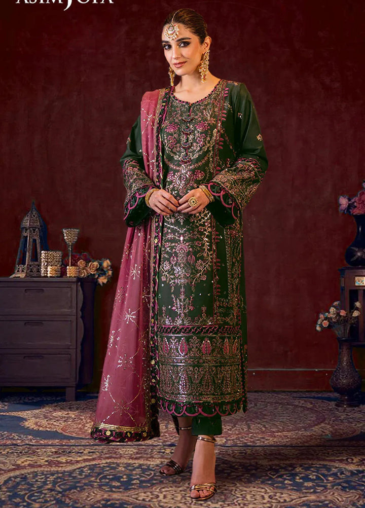 Asim Jofa Embroidered Cambric Suits Unstitched 3 Piece AJ24LE AJFILE-23 - Fall Collection
