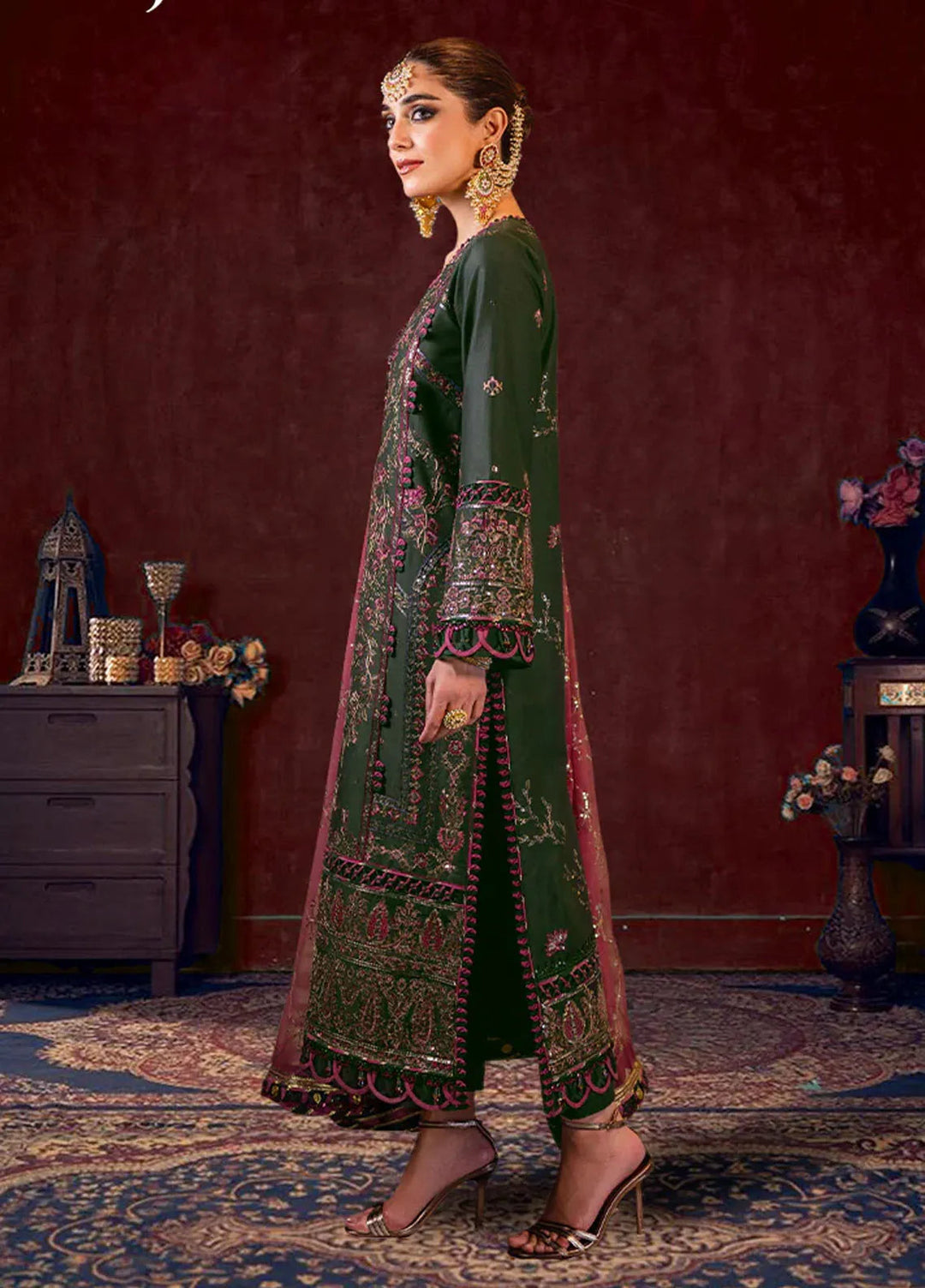 Asim Jofa Embroidered Cambric Suits Unstitched 3 Piece AJ24LE AJFILE-23 - Fall Collection
