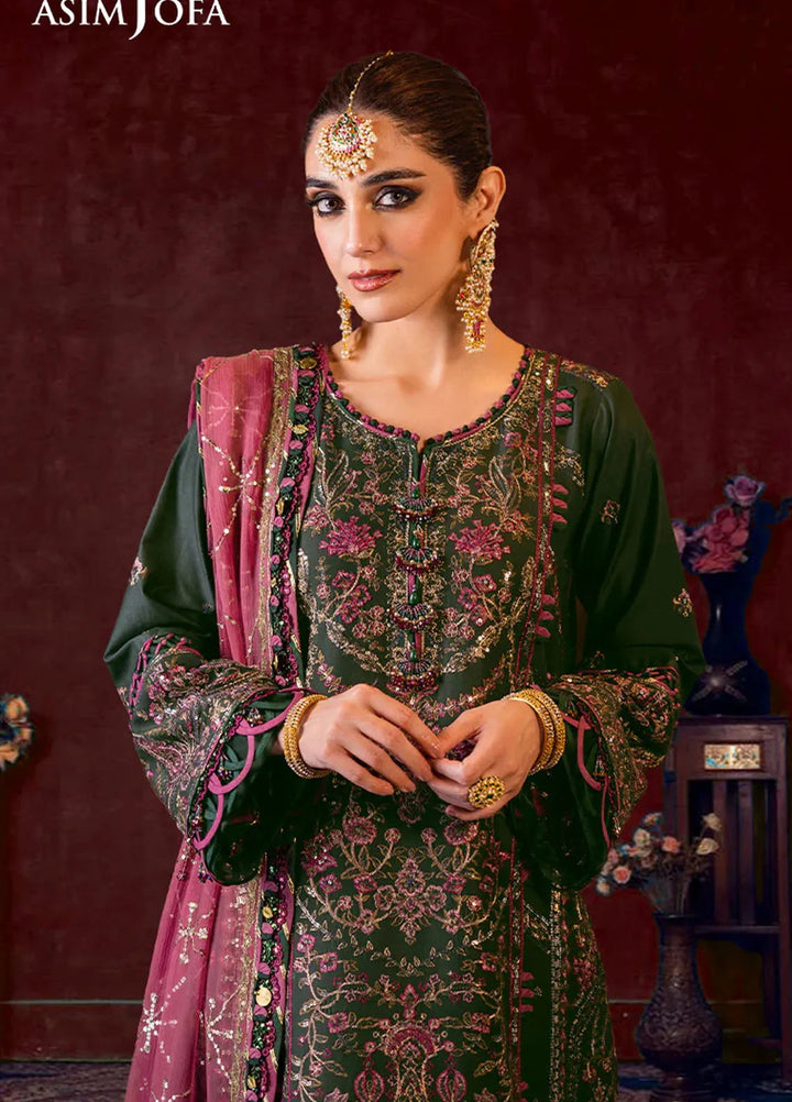 Asim Jofa Embroidered Cambric Suits Unstitched 3 Piece AJ24LE AJFILE-23 - Fall Collection