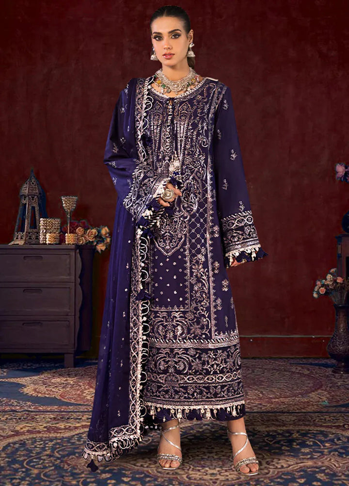 Asim Jofa Embroidered Cambric Suits Unstitched 3 Piece AJ24LE AJFILE-25 - Fall Collection
