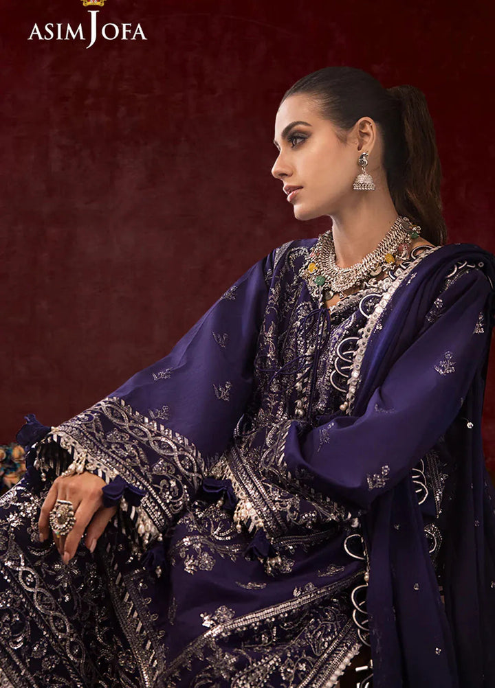 Asim Jofa Embroidered Cambric Suits Unstitched 3 Piece AJ24LE AJFILE-25 - Fall Collection