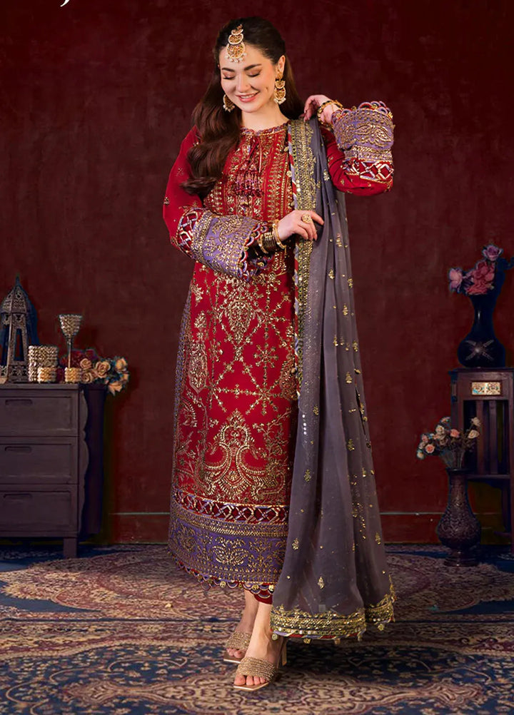 Asim Jofa Embroidered Cambric Suits Unstitched 3 Piece AJ24LE AJFILE-27 - Fall Collection