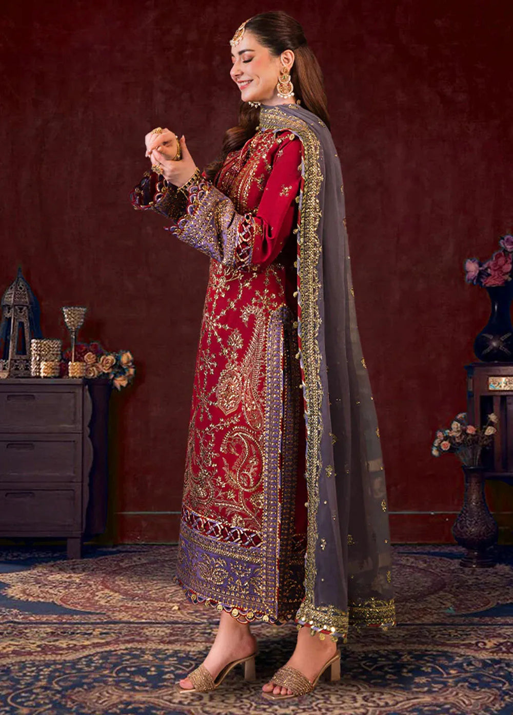 Asim Jofa Embroidered Cambric Suits Unstitched 3 Piece AJ24LE AJFILE-27 - Fall Collection
