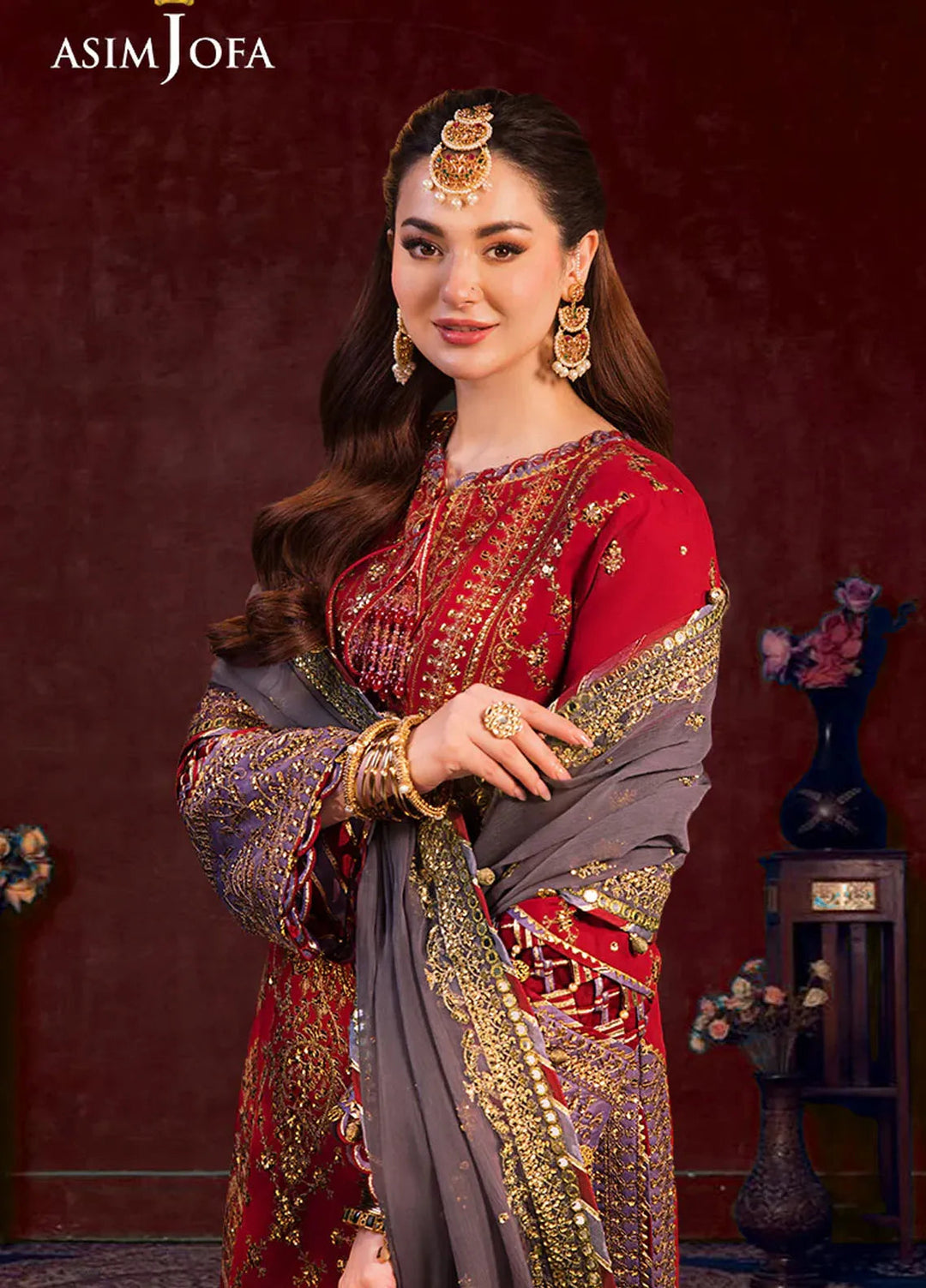 Asim Jofa Embroidered Cambric Suits Unstitched 3 Piece AJ24LE AJFILE-27 - Fall Collection