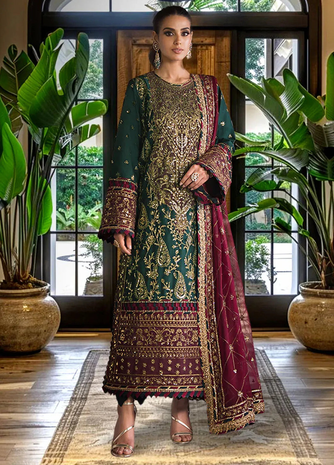 Asim Jofa Embroidered Cambric Suits Unstitched 3 Piece AJ24LE2 AJFILE-01 - Formals Collection