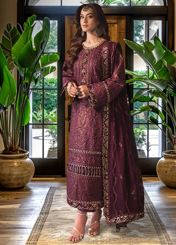 Asim Jofa Embroidered Cambric Suits Unstitched 3 Piece AJ24LE2 AJFILE-06 - Formals Collection