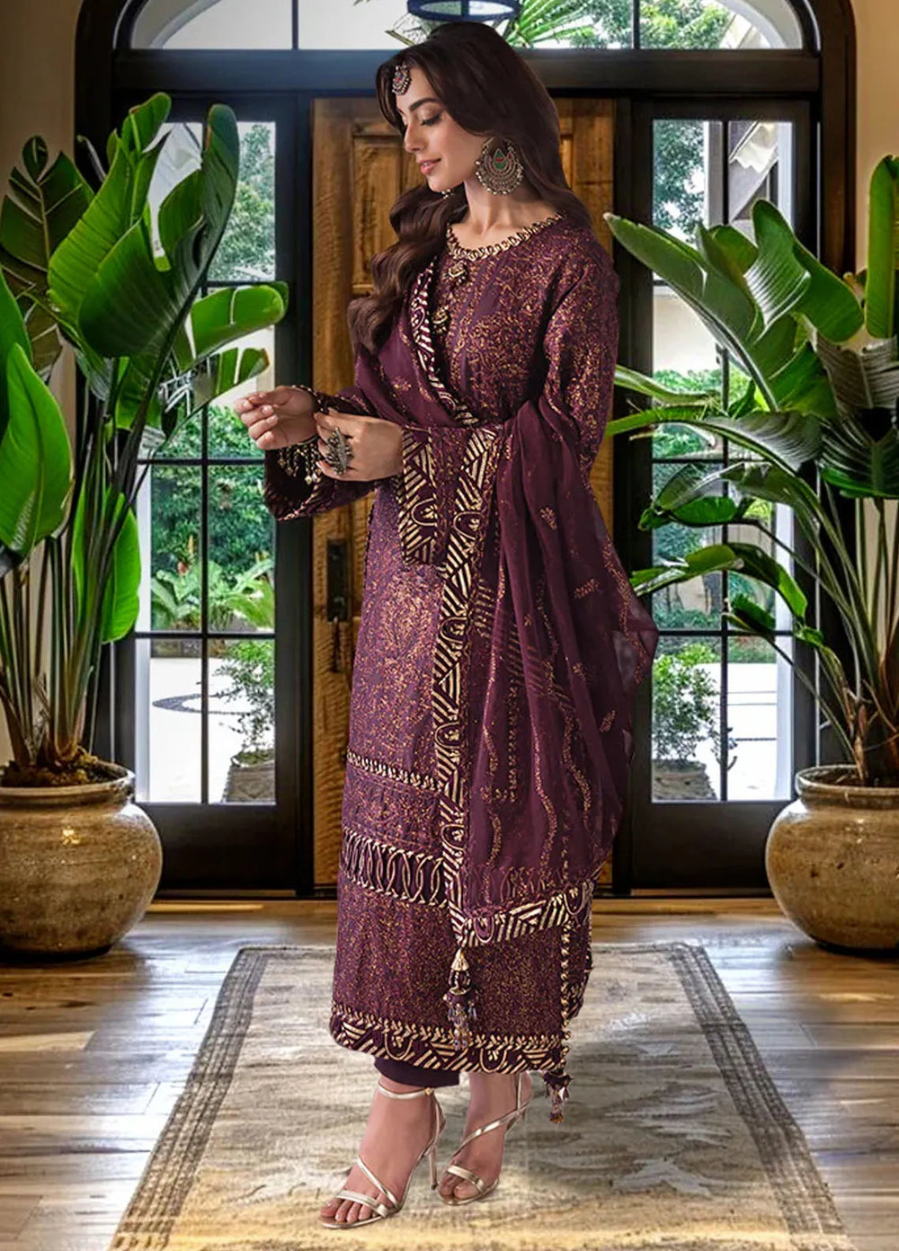 Asim Jofa Embroidered Cambric Suits Unstitched 3 Piece AJ24LE2 AJFILE-06 - Formals Collection