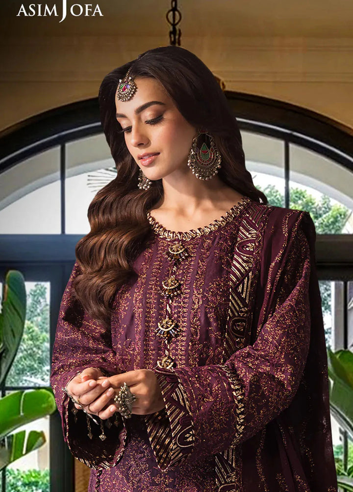 Asim Jofa Embroidered Cambric Suits Unstitched 3 Piece AJ24LE2 AJFILE-06 - Formals Collection