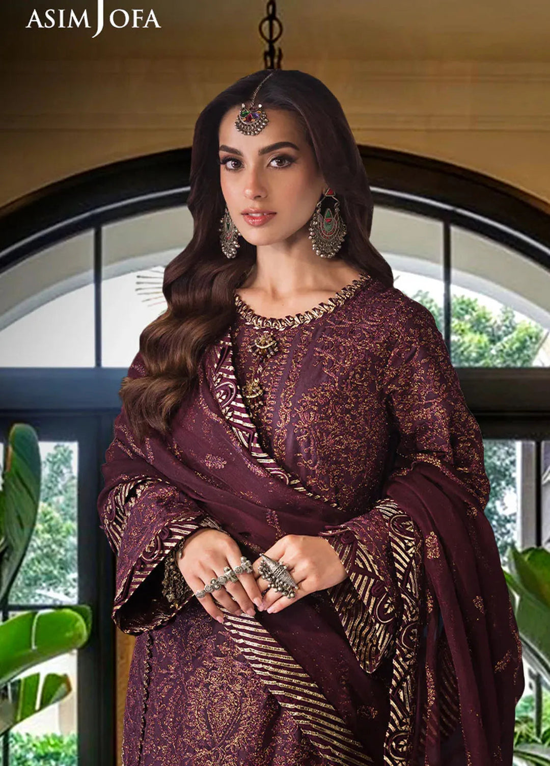 Asim Jofa Embroidered Cambric Suits Unstitched 3 Piece AJ24LE2 AJFILE-06 - Formals Collection