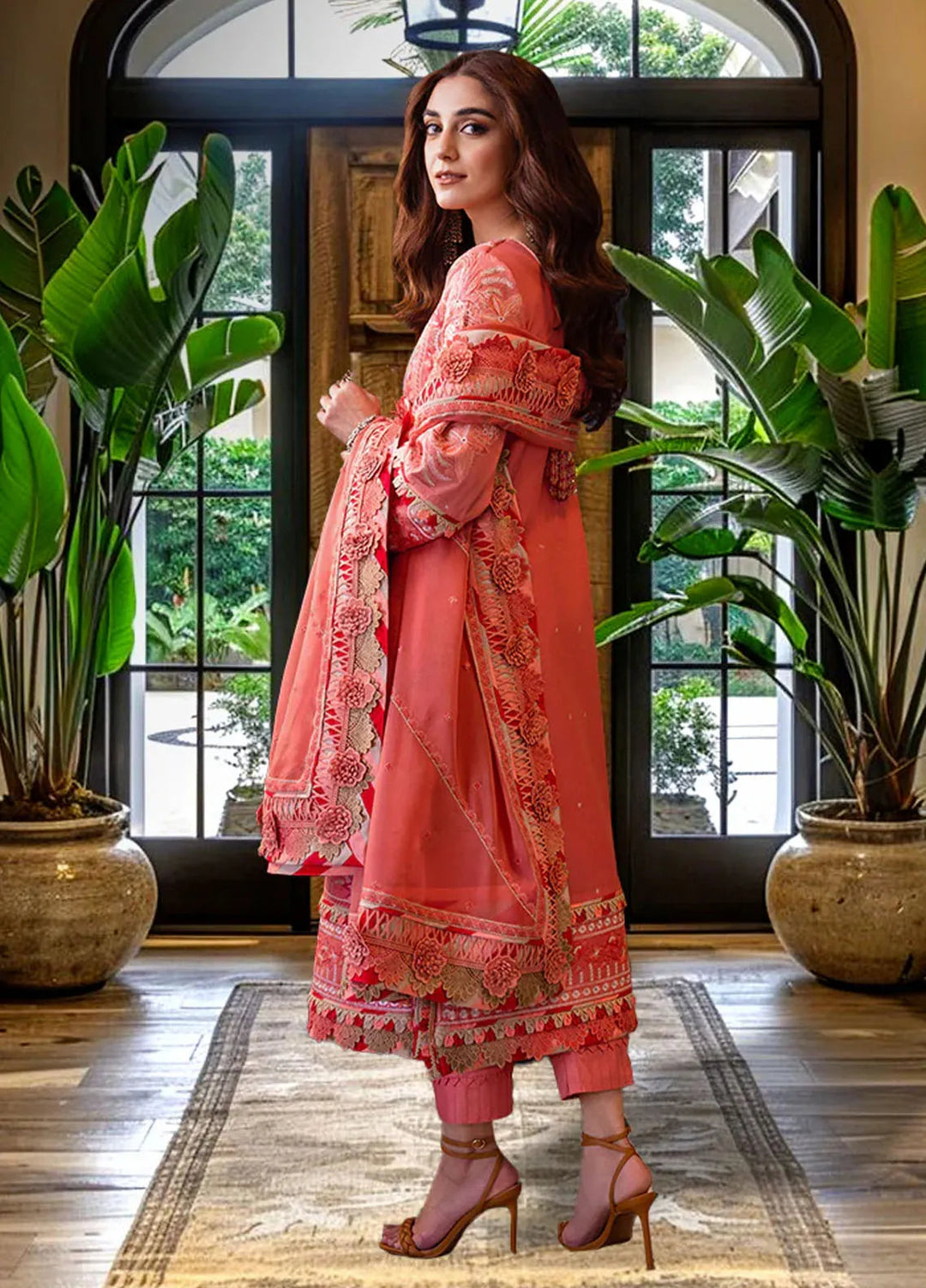 Asim Jofa Embroidered Cambric Suits Unstitched 3 Piece AJ24LE2 AJFILE-07 - Formals Collection