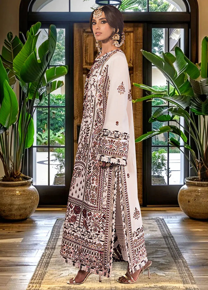 Asim Jofa Embroidered Cambric Suits Unstitched 3 Piece AJ24LE2 AJFILE-13 - Formals Collection