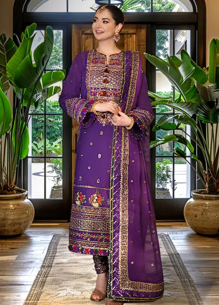 Asim Jofa Embroidered Cambric Suits Unstitched 3 Piece AJ24LE2 AJFILE-16 - Formals Collection