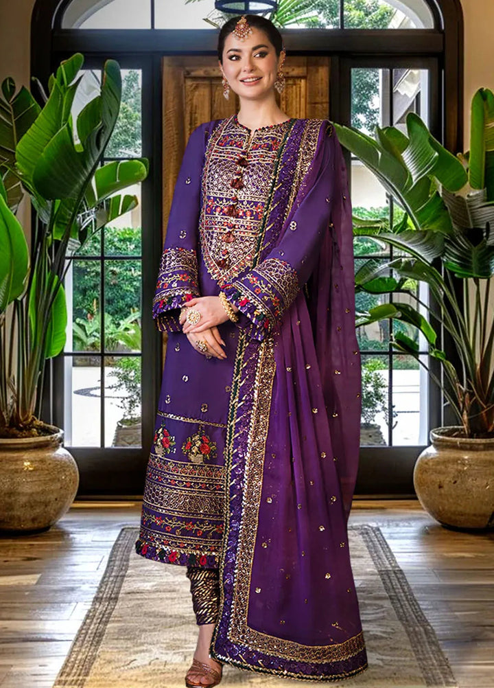 Asim Jofa Embroidered Cambric Suits Unstitched 3 Piece AJ24LE2 AJFILE-16 - Formals Collection