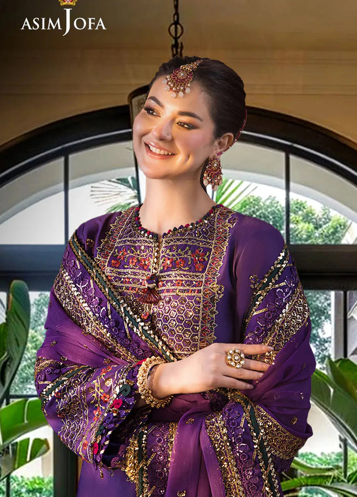 Asim Jofa Embroidered Cambric Suits Unstitched 3 Piece AJ24LE2 AJFILE-16 - Formals Collection