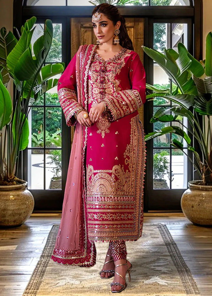 Asim Jofa Embroidered Cambric Suits Unstitched 3 Piece AJ24LE2 AJFILE-18 - Formals Collection