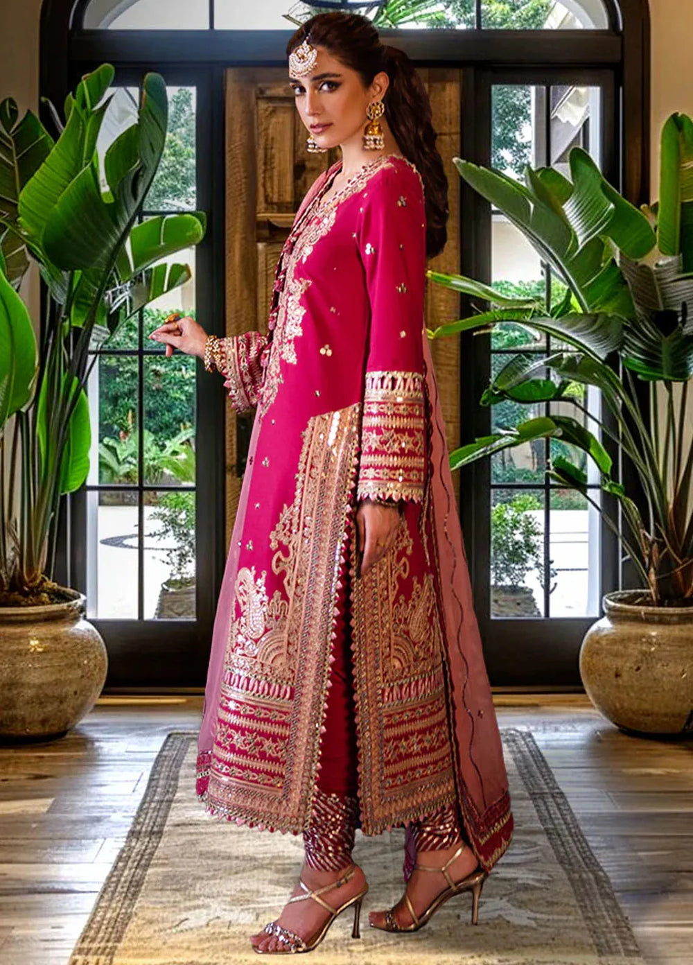 Asim Jofa Embroidered Cambric Suits Unstitched 3 Piece AJ24LE2 AJFILE-18 - Formals Collection