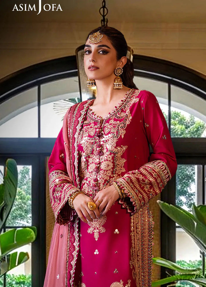 Asim Jofa Embroidered Cambric Suits Unstitched 3 Piece AJ24LE2 AJFILE-18 - Formals Collection