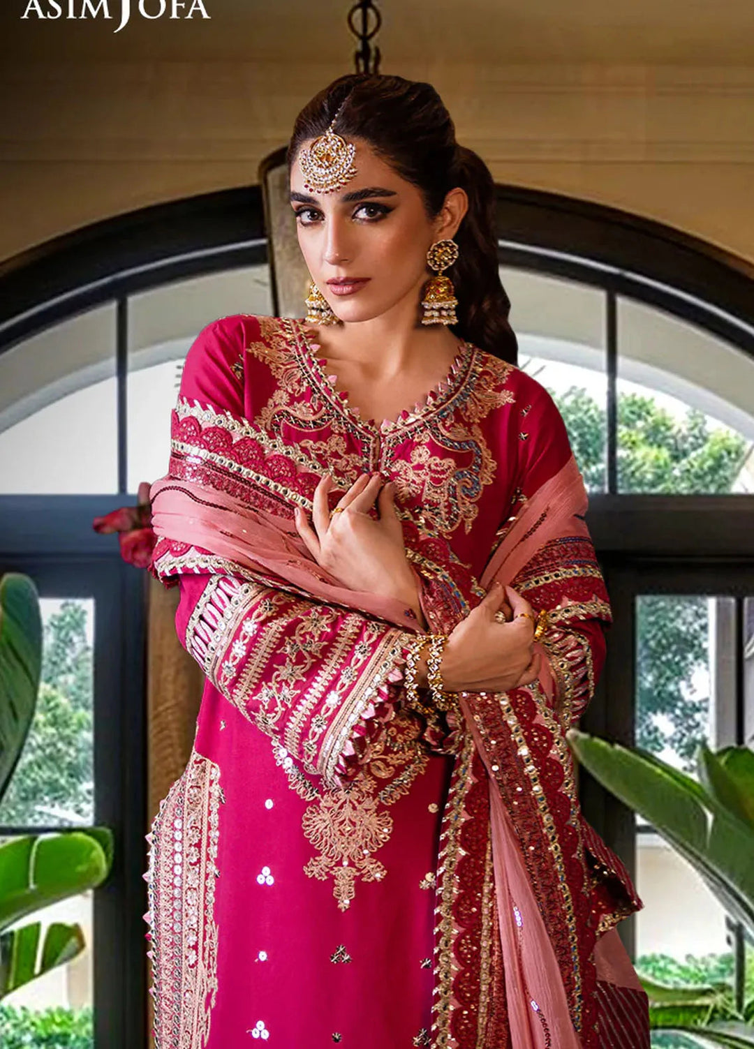 Asim Jofa Embroidered Cambric Suits Unstitched 3 Piece AJ24LE2 AJFILE-18 - Formals Collection