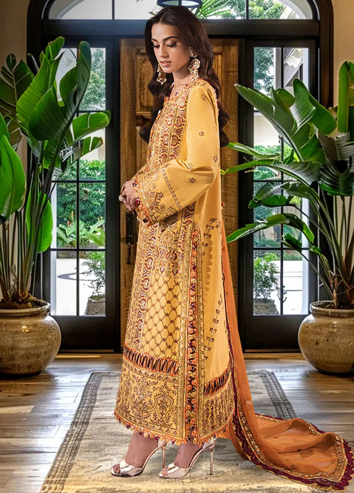 Asim Jofa Embroidered Cambric Suits Unstitched 3 Piece AJ24LE2 AJFILE-19 - Formals Collection