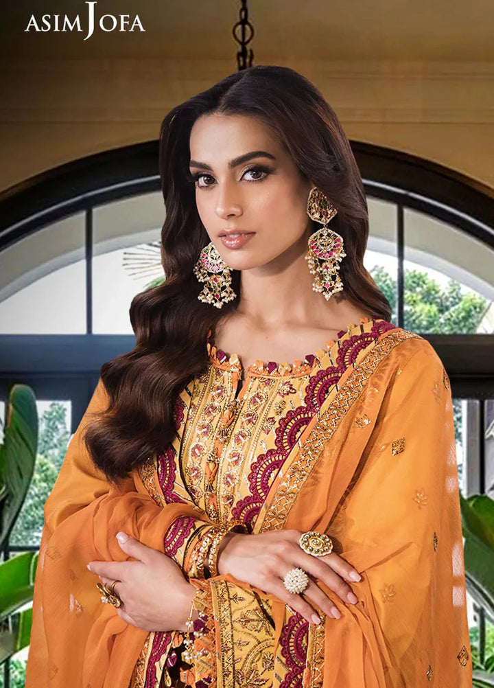 Asim Jofa Embroidered Cambric Suits Unstitched 3 Piece AJ24LE2 AJFILE-19 - Formals Collection