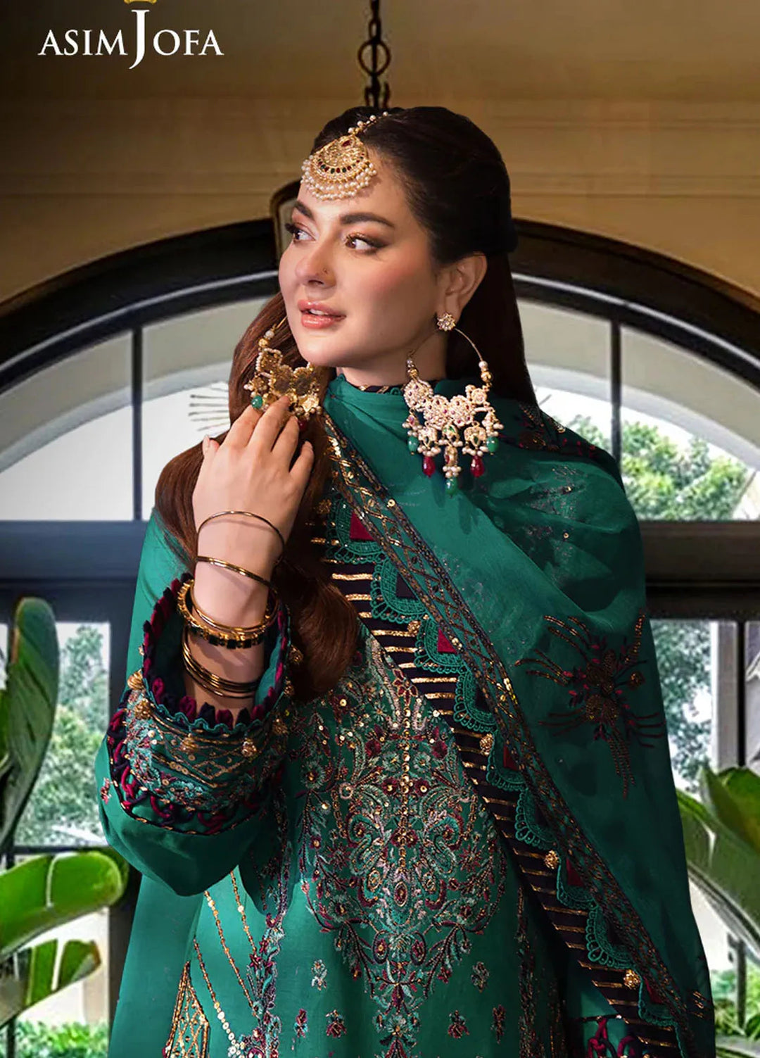 Asim Jofa Embroidered Cambric Suits Unstitched 3 Piece AJ24LE2 AJFILE-20 - Formals Collection