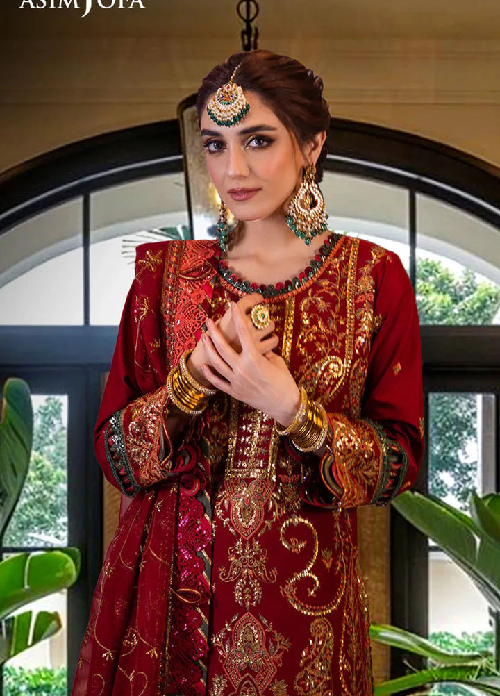 Asim Jofa Embroidered Cambric Suits Unstitched 3 Piece AJ24LE2 AJFILE-21 - Formals Collection