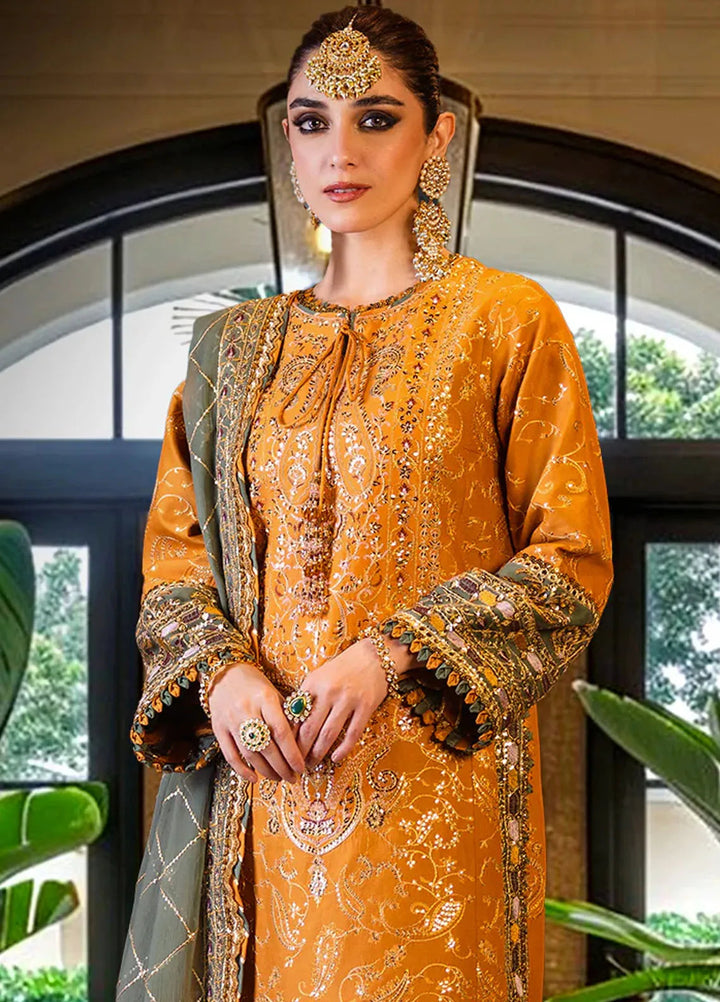 Asim Jofa Embroidered Cambric Suits Unstitched 3 Piece AJ24LE2 AJFILE-26 - Formals Collection