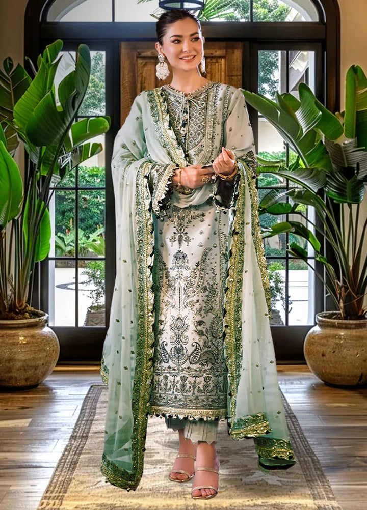Asim Jofa Embroidered Cambric Suits Unstitched 3 Piece AJ24LE2 AJFILE-28 - Formals Collection