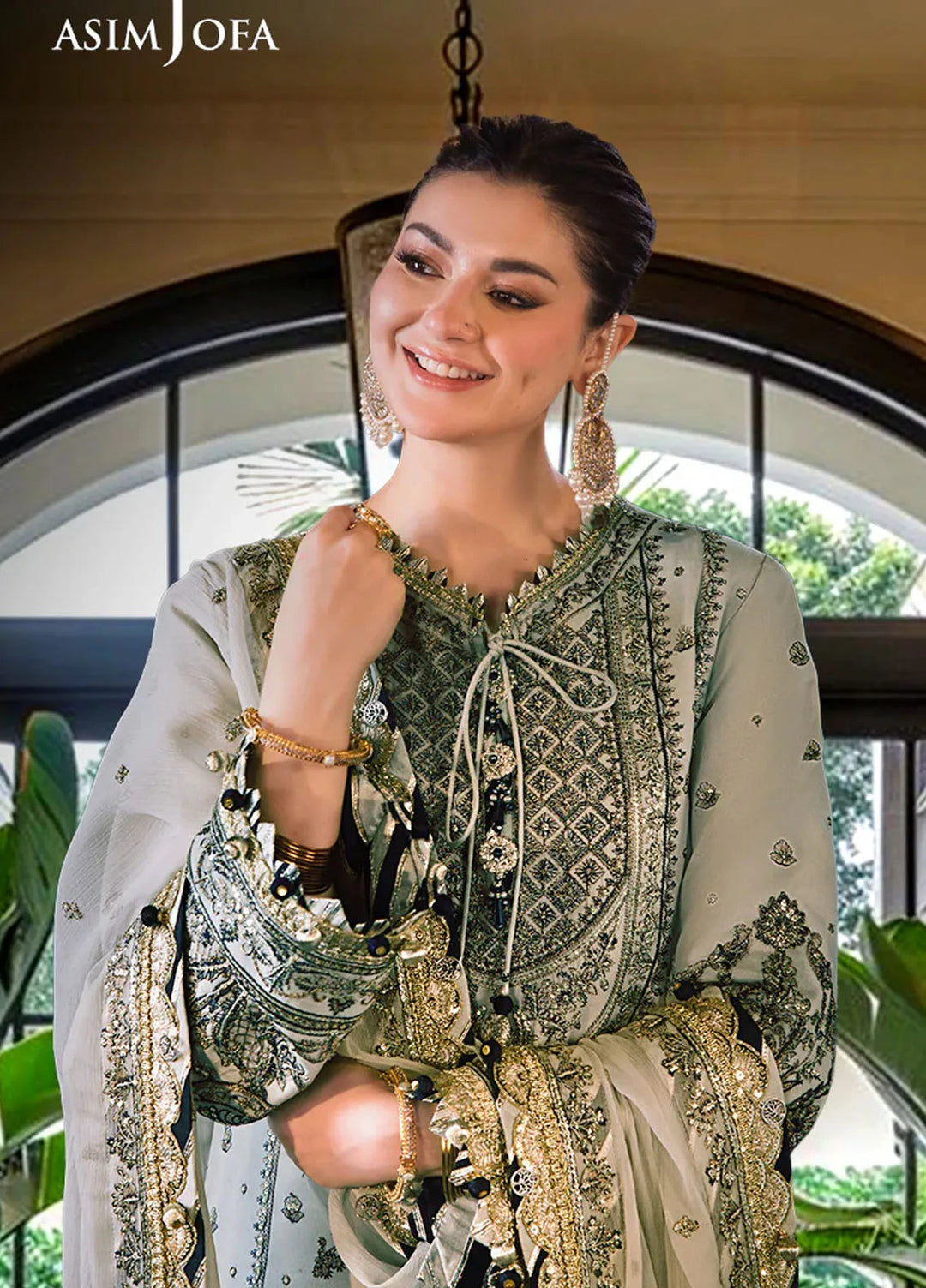 Asim Jofa Embroidered Cambric Suits Unstitched 3 Piece AJ24LE2 AJFILE-28 - Formals Collection