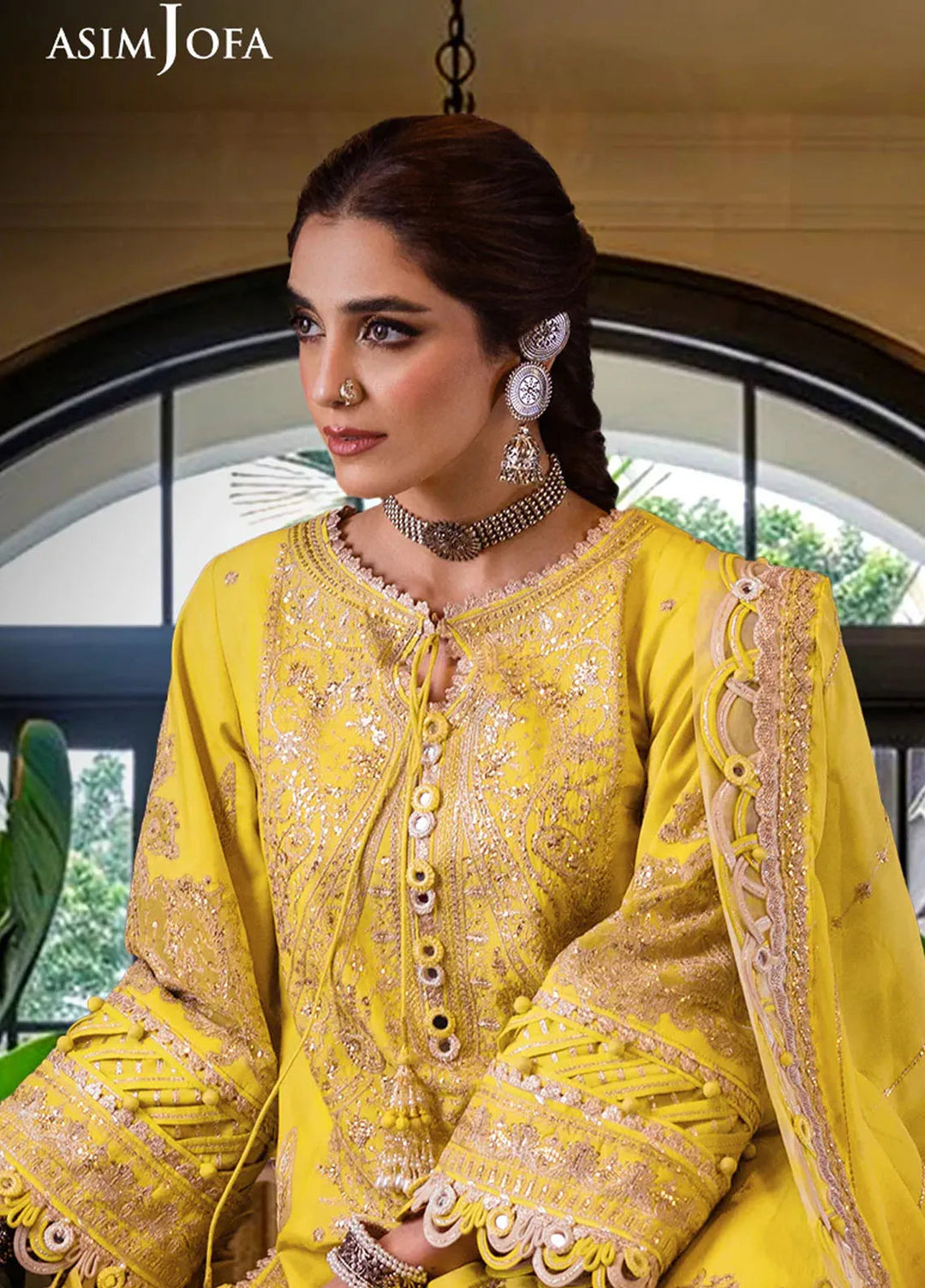 Asim Jofa Embroidered Cambric Suits Unstitched 3 Piece AJ24LE2 AJFILE-29 - Formals Collection