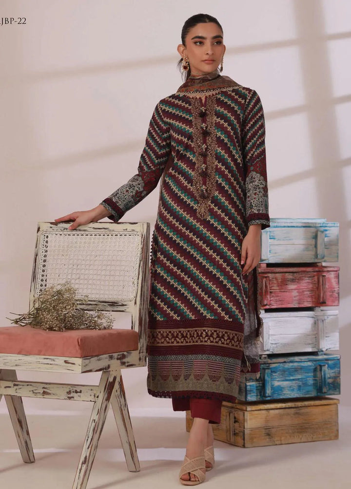 Asim Jofa Embroidered Cambric Unstitched Suit 2 Piece AJ23BP AJBP-22 - Summer Collection