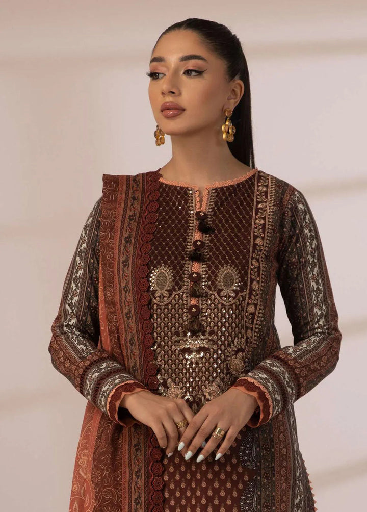 Asim Jofa Embroidered Cambric Unstitched Suit 3 Piece AJ23BP AJBP-06 - Summer Collection